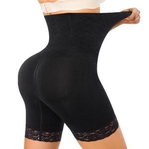 NEW! Tummy Control Shapewear High Waist Butt Lifter Thigh Slimmer Medium Black